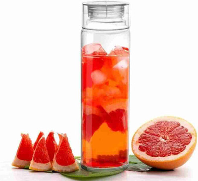 merdwal Water Bottle | Lid is sealed by a silicone ring | Leak proof & break-proof 950 ml Bottle(Pack of 1, Multicolor, Glass)