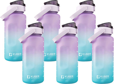 KUBER INDUSTRIES 2000 ml Plastic Bottle(Pack of 6, Green)