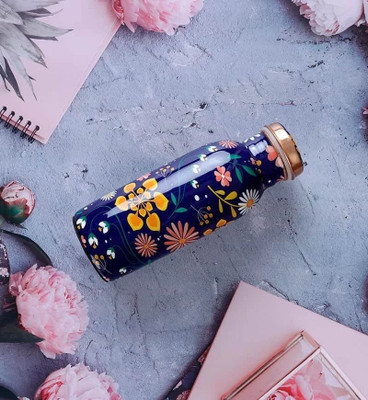 wewrapsmiles 500 ml Copper Bottle(Pack of 1, Blue)