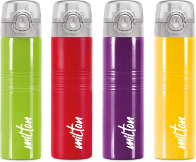 MILTON Vogue 750 Stainless Steel Water Bottle, 750 ml Each, Green, Purple, Red, Yellow 750 ml Bottle(Pack of 4, Multicolor, Steel)