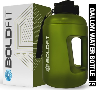 BOLDFIT 2. 2 Liters Water Bottle Gym Water Bottle 2 Litre Gym Bottle Water Gallon Bottle 2200 ml Bottle(Pack of 1, Green, Plastic)