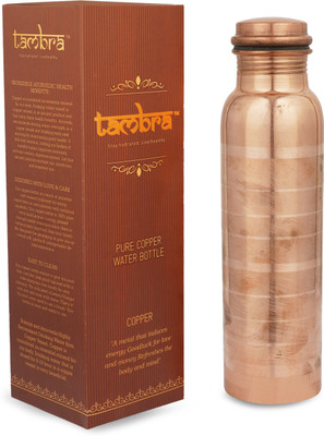 Tambra 1000 ml Copper Bottle(Pack of 1, Copper)