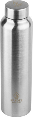 SPADES 1000 ml Stainless Steel Bottle(Pack of 1, Silver)