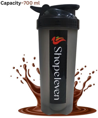 Shopeleven 700 ml Plastic Shaker(Pack of 1, Grey)
