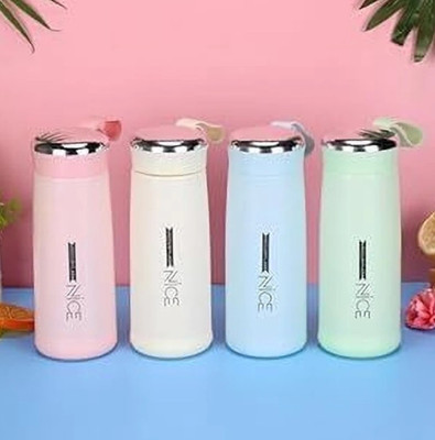 Zareen HK 400 ml Glass, Plastic Bottle(Pack of 4, Blue, Pink, White, Green)