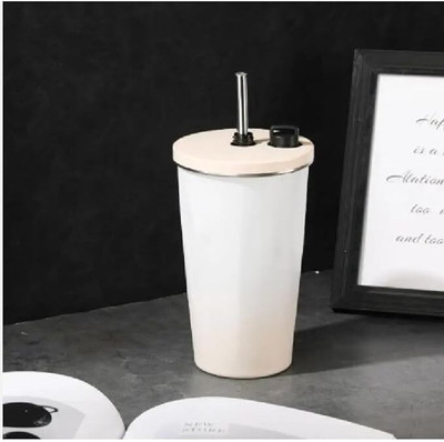 Home Cloud 600 ml Steel Sipper(Pack of 1, Beige)