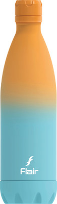 FLAIR 500 ml Steel Bottle(Pack of 1, Orange, Blue)