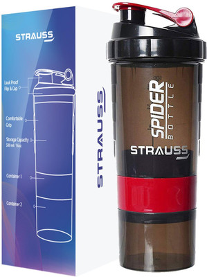 Strauss 500 ml Plastic Shaker(Pack of 1, Red)