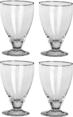 Somil (Pack of 4) Multipurpose Drinking Glass -B1849 Glass Set Wine Glass(250 ml, Glass, Clear)