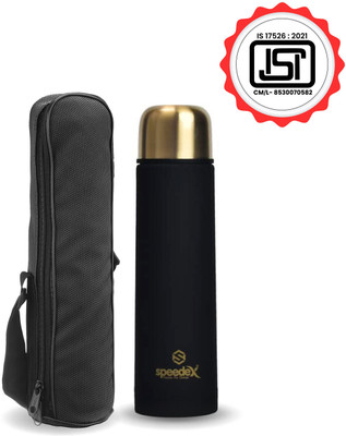 SPEEDEX 500 ml Steel Flask(Pack of 1, Black)
