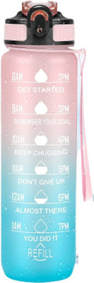 SVE 1000 ml Tritan Sipper(Pack of 1, Pink, Light Green)