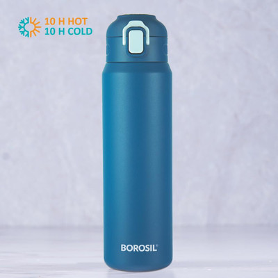 BOROSIL 800 ml Steel Bottle(Pack of 1, Blue)