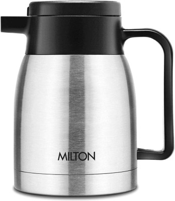 MILTON Omega Carafe 350 Stainless Steel Double Walled Vacuum Insulated Flask 350 ml Flask(Pack of 1, Silver, Steel)