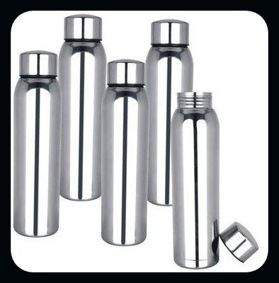 Trendblend 1000 ml Steel Bottle(Pack of 5, Silver)