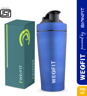 WErFIT 700 ml Steel Shaker(Pack of 1, Blue)