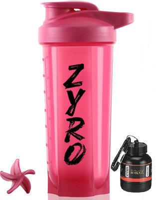 ZYRO 750 ml Plastic Shaker(Pack of 2, Brown)