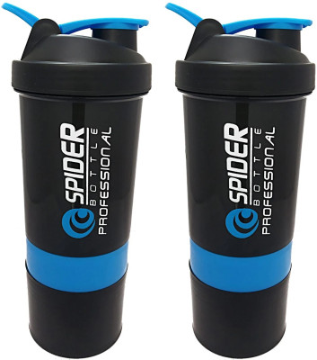 TRUE INDIAN 500 ml Plastic Shaker(Pack of 2, Blue)