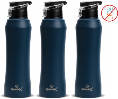 SPEEDEX ATELIER Stainless Steel Water Bottle for fridge School Gym Yoga Home Boys Girls 1000 ml Bottle(Pack of 3, Blue, Steel)