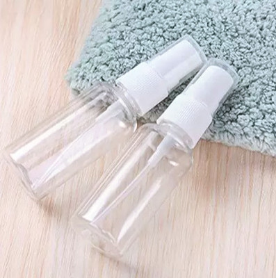 Shrigeeta Transparent Empty Refillable Reusable Fine Mist Spray Bottle with Dust Cap 100 ml Spray Bottle(Pack of 1, Clear, Plastic)