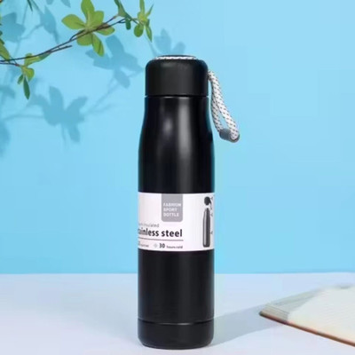 PICKLI 500 ml Stainless Steel Flask(Pack of 1, Black)