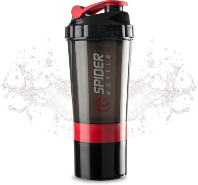 boostiq 500 ml Plastic Shaker(Pack of 1, Red)