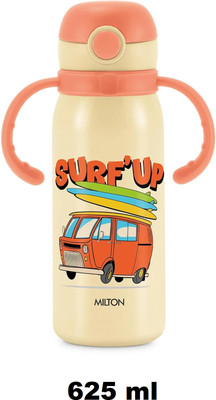 MILTON 625 ml Steel Sipper(Pack of 1, Light Brown)