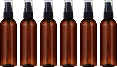 nsb herbals 100 ml PET Bottle(Pack of 6, Brown, Black)