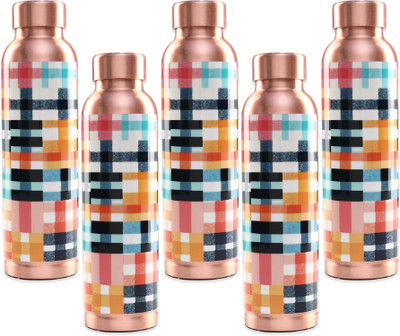 KUBER INDUSTRIES 950 ml Copper Bottle(Pack of 5, Multicolor)