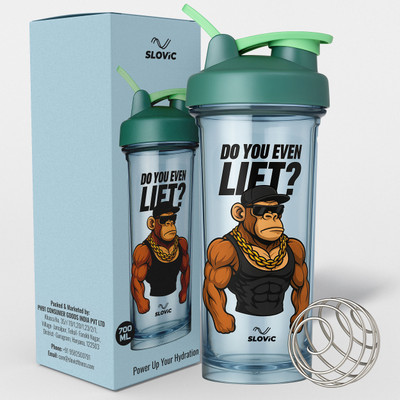 SLOVIC 700 ml Plastic Shaker(Pack of 1, Blue)