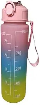 Purple Dust Motivational Water Leakproof Drinking Sport 1000 ml Bottle(Pack of 1, Multicolor, Plastic)