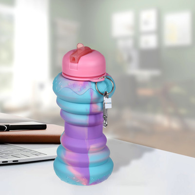HOMESTIC by Kuber Industries 600 ml Silicone Bottle(Pack of 1, Pink)