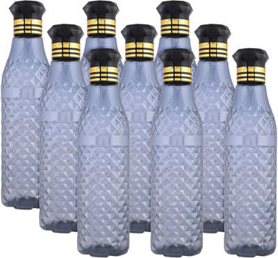 KUBER INDUSTRIES 1000 ml Plastic Bottle(Pack of 9, Black)