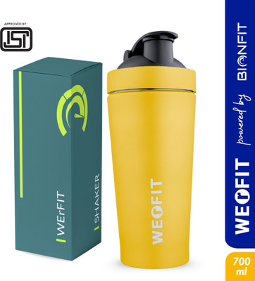 WErFIT 700 ml Steel Shaker(Pack of 1, Yellow)