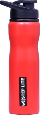 Step-Lite Flip Top Stainless steel sports gym school office bottle 750 ml Bottle(Pack of 1, Red, Steel)