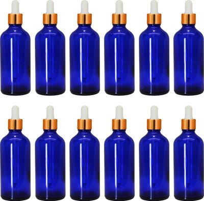 ceeyu 100 ml Glass Bottle(Pack of 12, Blue)