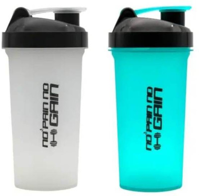 JDCORNER 750 ml Plastic Shaker(Pack of 2, Blue, White)