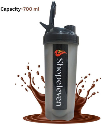 Shopeleven 700 ml Plastic Shaker(Pack of 1, Grey)