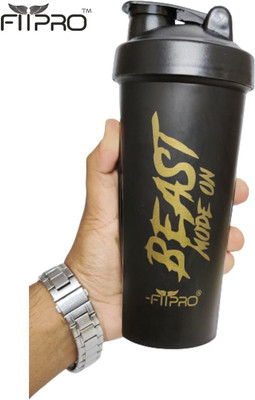 HouseOfCommon 700 ml Plastic Shaker(Pack of 1, Black)