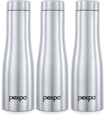pexpo 970 ml Steel Bottle(Pack of 3, Silver)