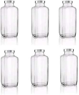 Vedik 1000 ml Glass Bottle(Pack of 6, Clear)