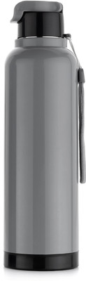 Flipkart SmartBuy STEEL INSULATED WATER BOTTLE LEAK-PROOF INSULATED BOTTLE FOR MEN AND WOMAN 720 ml Bottle(Pack of 1, Grey, Black, Steel, Plastic)