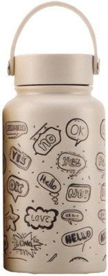 3D METRO SUPER STORE 750 ml Steel Flask(Pack of 1, Beige)