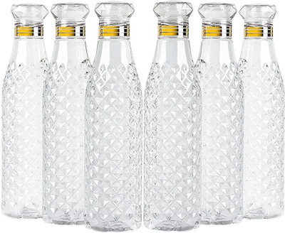 Tulips 1000 ml Plastic Bottle(Pack of 6, Clear)