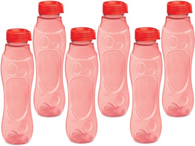 MILTON Grammy Pet Water Bottle Set of 6, Red 1000 ml Bottle(Pack of 6, Red, Plastic)