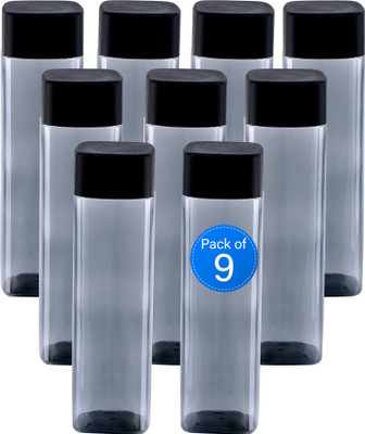 KUBER INDUSTRIES 1000 ml Plastic Bottle(Pack of 9, Black)