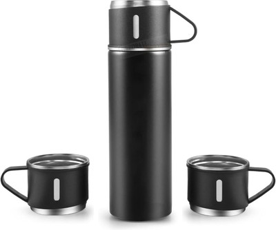 Aaradhy Enterprises 500 ml Steel Flask(Pack of 1, Black)