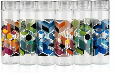 PEYTON 1000 ml Plastic Bottle(Pack of 6, Multicolor)