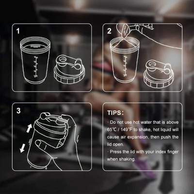 Inscription Enterprises 500 ml Plastic Shaker(Pack of 1, Black)