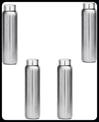 Trendblend 1000 ml Steel Bottle(Pack of 4, Silver)