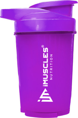 iMUSCLES NUTRITION 500 ml Plastic Shaker(Pack of 1, Purple)